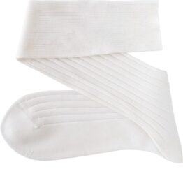 viccel white ribbed cotton socks