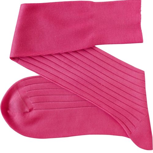 viccel pink ribbed cotton socks