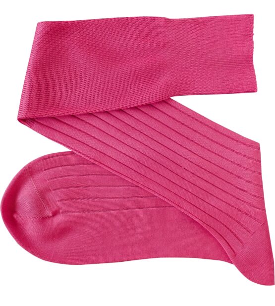 viccel pink ribbed cotton socks