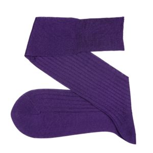 viccel purple cotton ribbed socks