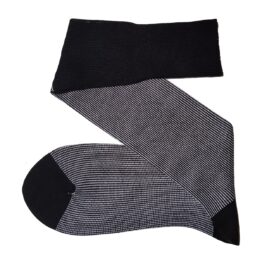 Black White Striped Cotton Socks