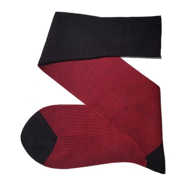 Black Red Striped Cotton Socks