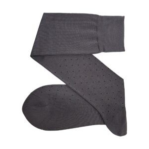 Viccel Gray Black Pindots cotton socks