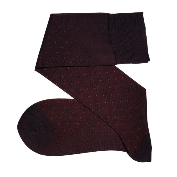 brown pindots cotton socks