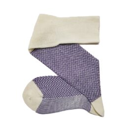 Merino wool Herringbone white socks