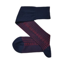 viccel navy blue red socks