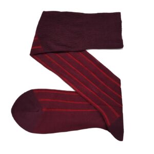 Viccel Burgundy Red Shadow Cotton Socks