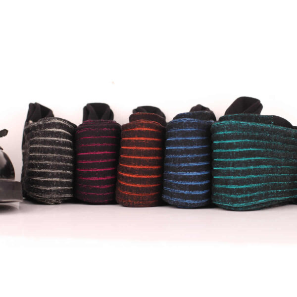 BLACK SHADOW STRIPED COTTON SOCKS