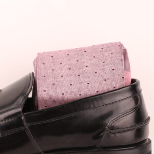 Classic Men's Pink Dress Socks | Sophisticated Pin Dots | Over The Calf Fit | Mid Calf Fit | Ideal Gift For Dad & Husband