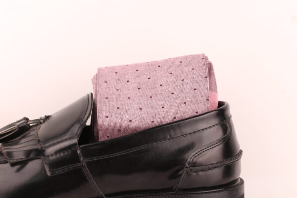 Classic Men's Pink Dress Socks | Sophisticated Pin Dots | Over The Calf Fit | Mid Calf Fit | Ideal Gift For Dad & Husband