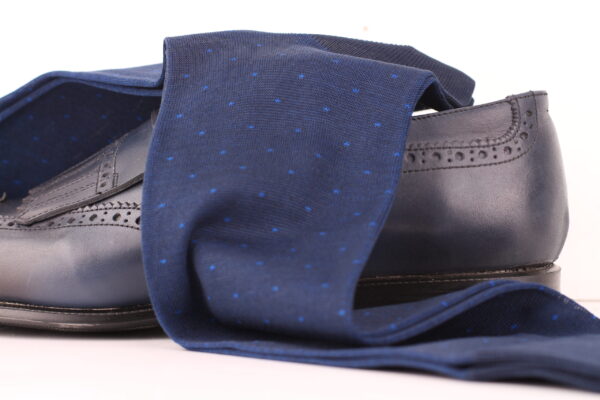 NAVY BLUE ROYAL BLUE PIN DOTS SOCKS