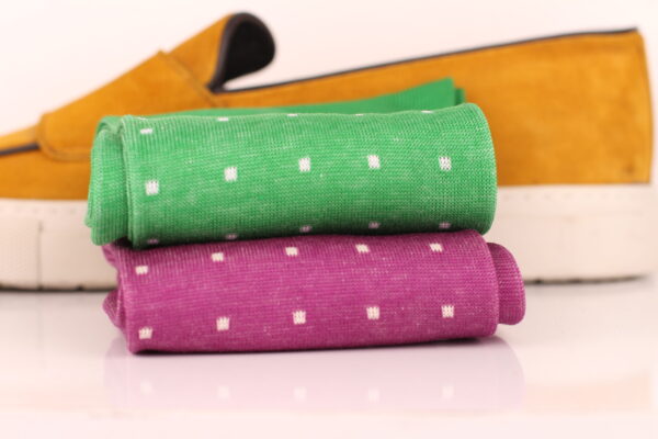 PURPLE COTTON OVER THE CALF SOCKS