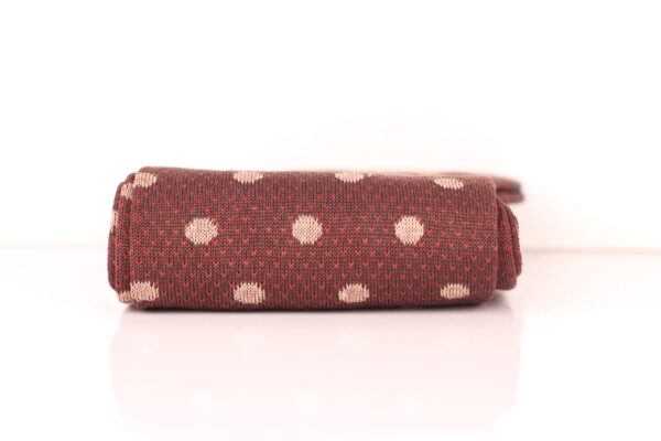 BROWN MESH DOTS COTTON OVER THE CALF SOCKS - Image 2