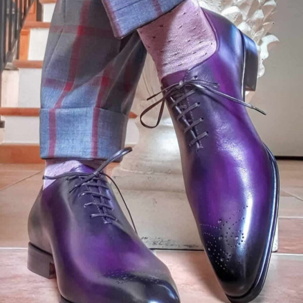 Classic Men's Pink Dress Socks | Sophisticated Pin Dots | Over The Calf Fit | Mid Calf Fit | Ideal Gift For Dad & Husband - Image 2
