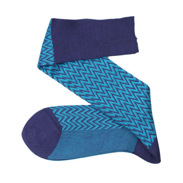 1 PAIR PURPLE HERRINGBONE COTTON SOCKS | PURPLE BLUE HERRINGBONE | HERRINGBONE SOCKS | GIFT SOCKS | - Image 11