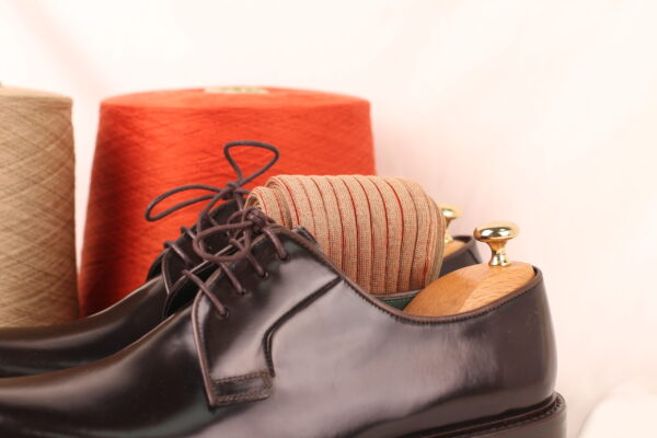 Beige Orange Shadow Striped Cotton Socks - Image 6