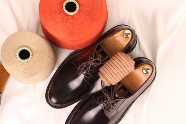 Beige Orange Shadow Striped Cotton Socks - Image 4