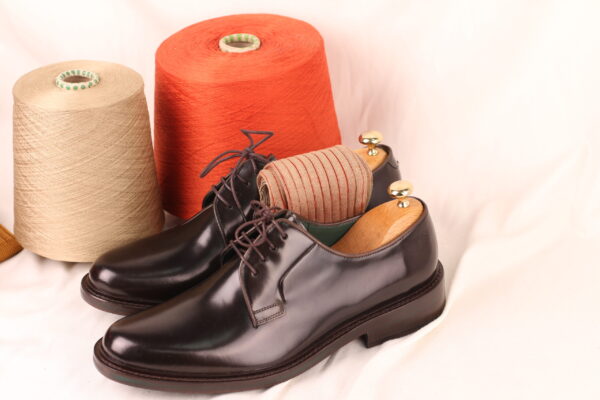 Beige Orange Shadow Striped Cotton Socks - Image 3