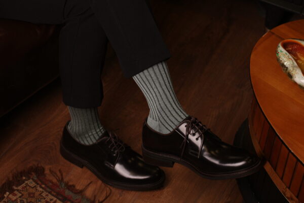 Mens Socks - Shadow Striped Socks - Gift For Dad - Gift for Husband - Mid Calf Socks - Mint Socks - Over The Calf Socks -  1 Pack - Image 5
