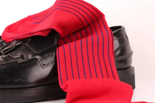 Mens Socks - Shadow Striped Socks - Gift For Dad - Gift for Husband - Mid Calf Socks - Red Socks - Over The Calf Socks -  1 Pack - Image 7