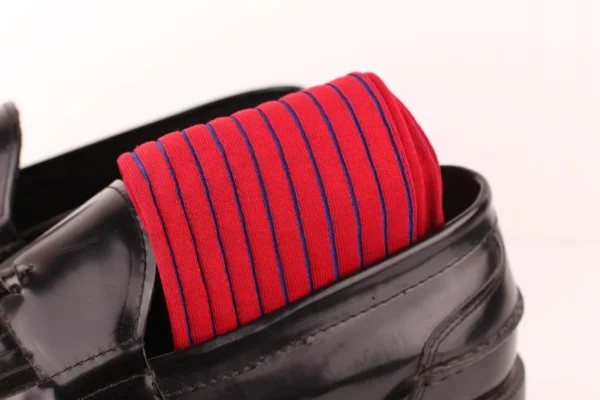 Mens Socks - Shadow Striped Socks - Gift For Dad - Gift for Husband - Mid Calf Socks - Red Socks - Over The Calf Socks -  1 Pack - Image 8