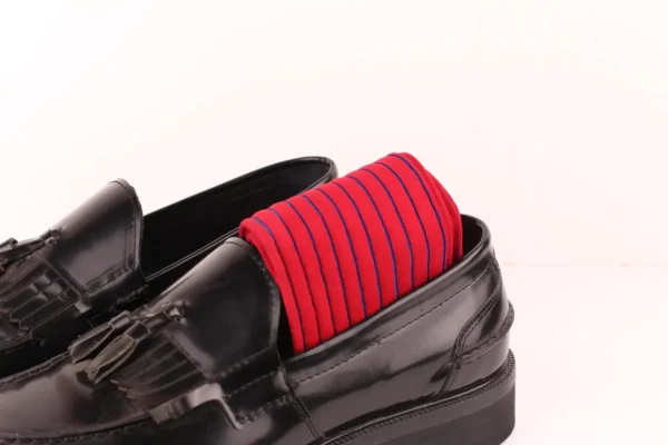 Mens Socks - Shadow Striped Socks - Gift For Dad - Gift for Husband - Mid Calf Socks - Red Socks - Over The Calf Socks -  1 Pack - Image 10