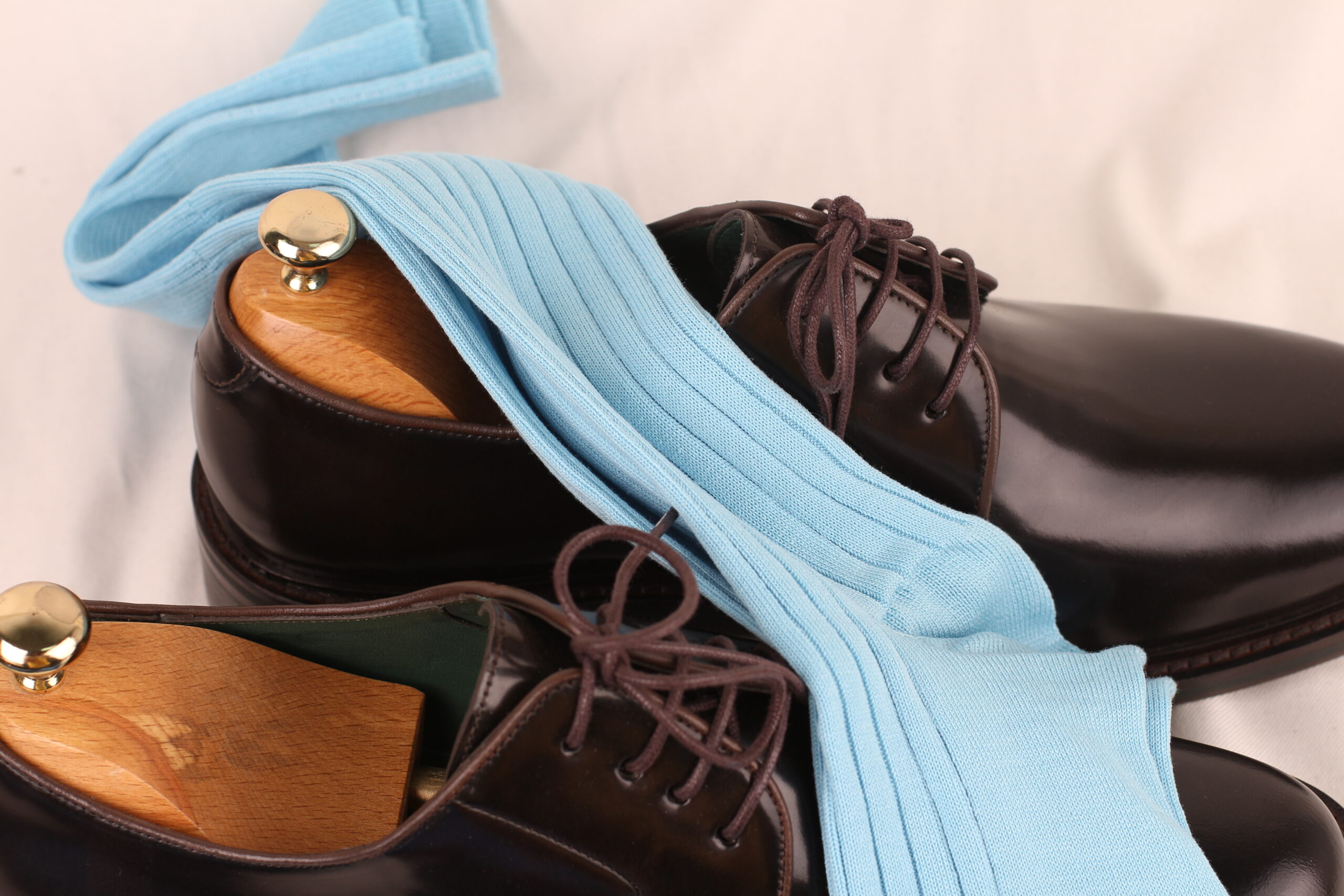 NEW! Blue Ribbed Cotton Socks - Image 5