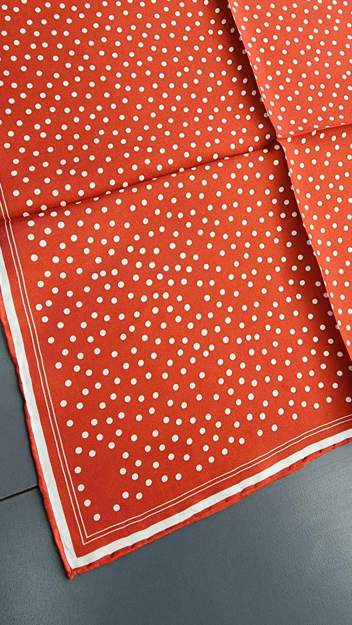 Red Dots Pocket Square with Hand-Rolled Edges - Digital Print Luxury Men's Fashion Accessory - Image 9