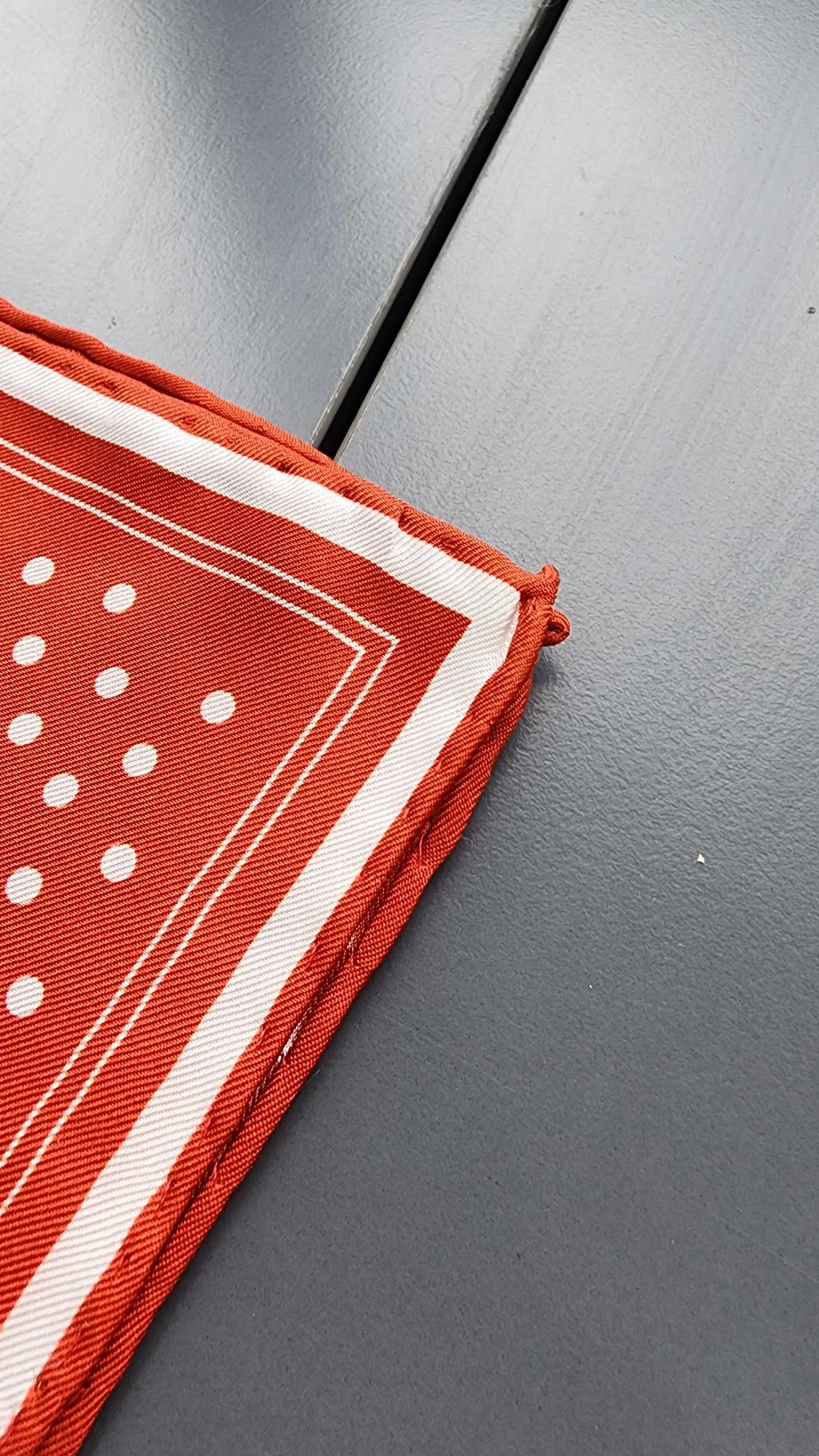 Red Dots Pocket Square with Hand-Rolled Edges - Digital Print Luxury Men's Fashion Accessory - Image 7